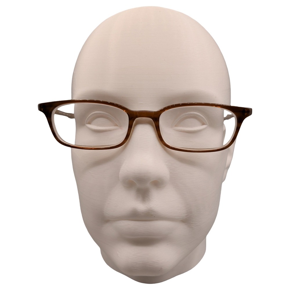 Bevel Maxwell 3537 Eyeglasses Brown Rectangular Frames 52-19-140 Japan